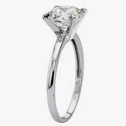 DiamonArt® Womens 3 1/4 CT. T.W. White Cubic Zirconia 10K Gold Square Engagement Ring