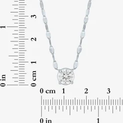 Diamond Addiction (D-E / Vs1-Vs2) Womens 1 CT. T.W. Lab Grown White Diamond 10K Gold Round 18 Inch Pendant Necklace