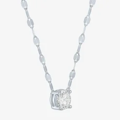 Diamond Addiction (D-E / Vs1-Vs2) Womens 1 CT. T.W. Lab Grown White Diamond 10K Gold Round 18 Inch Pendant Necklace