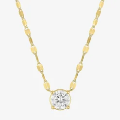 Diamond Addiction (D-E / Vs1-Vs2) Womens 1 CT. T.W. Lab Grown White Diamond 10K Gold Round 18 Inch Pendant Necklace