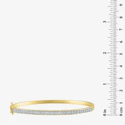 Diamond Addiction (G-H / I1-I2) Womens 2-pc. 1/10 CT. T.W. White Diamond 14K Gold Over Silver Sterling Silver Bracelet Set