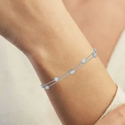 Diamond Addiction (G-H / Si2-I1) 10K Gold 8 Inch Cable Chain Bracelet