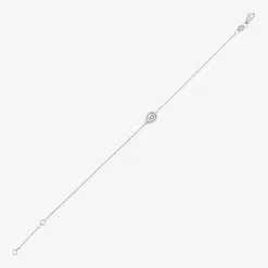 Diamond Addiction (G-H / Si2-I1) Womens 10K Gold 8 Inch Cable Pear Chain Bracelet