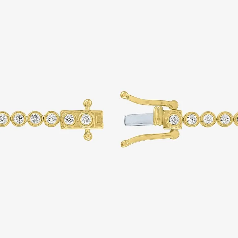Diamond Addiction (G-H, Si2-I1) Womens White Diamond 14K Gold Over Silver 17 Inch Tennis Necklace
