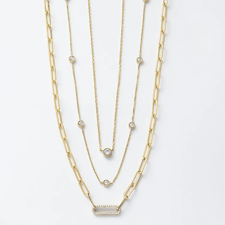 Diamond Addiction (G-H / Si2-I1) Womens 1/10 CT. T.W. Lab Grown White Diamond 10K Gold Paperclip 18 Inch Pendant Necklace