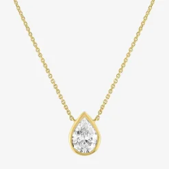 Diamond Addiction (G-H / Si2-I1) Womens 1 CT. T.W. Lab Grown White Diamond 14K Gold Pear 18 Inch Pendant Necklace