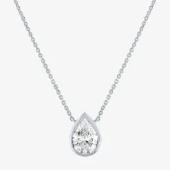 Diamond Addiction (G-H / Si2-I1) Womens 1 CT. T.W. Lab Grown White Diamond 14K Gold Pear 18 Inch Pendant Necklace