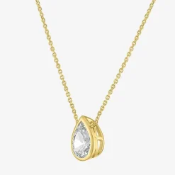 Diamond Addiction (G-H / Si2-I1) Womens 1 CT. T.W. Lab Grown White Diamond 14K Gold Pear 18 Inch Pendant Necklace
