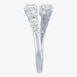 Diamond Addiction (G-H / Si2-I1) Womens 2 CT. T.W. Lab Grown White Diamond Sterling Silver Bypass Cocktail Ring