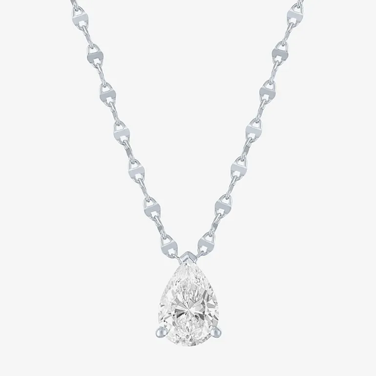Diamond Addiction (G-H / Si2-I1) Womens 2 CT. T.W. Lab Grown White Diamond 10K Gold 18 Inch Pendant Necklace