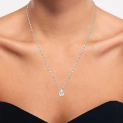 Diamond Addiction (G-H / Si2-I1) Womens 2 CT. T.W. Lab Grown White Diamond 10K Gold 18 Inch Pendant Necklace
