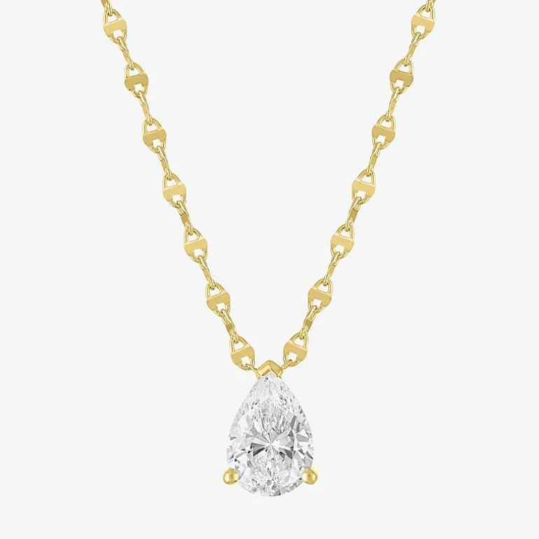 Diamond Addiction (G-H / Si2-I1) Womens 2 CT. T.W. Lab Grown White Diamond 10K Gold 18 Inch Pendant Necklace