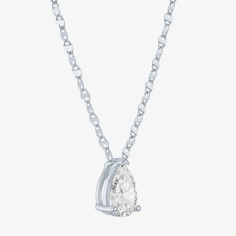 Diamond Addiction (G-H / Si2-I1) Womens 2 CT. T.W. Lab Grown White Diamond 10K Gold 18 Inch Pendant Necklace
