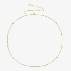 Diamond Addiction Womens 1/10 CT. T.W. Natural White Diamond 14K Gold Over Silver 16 Inch Pendant Necklace