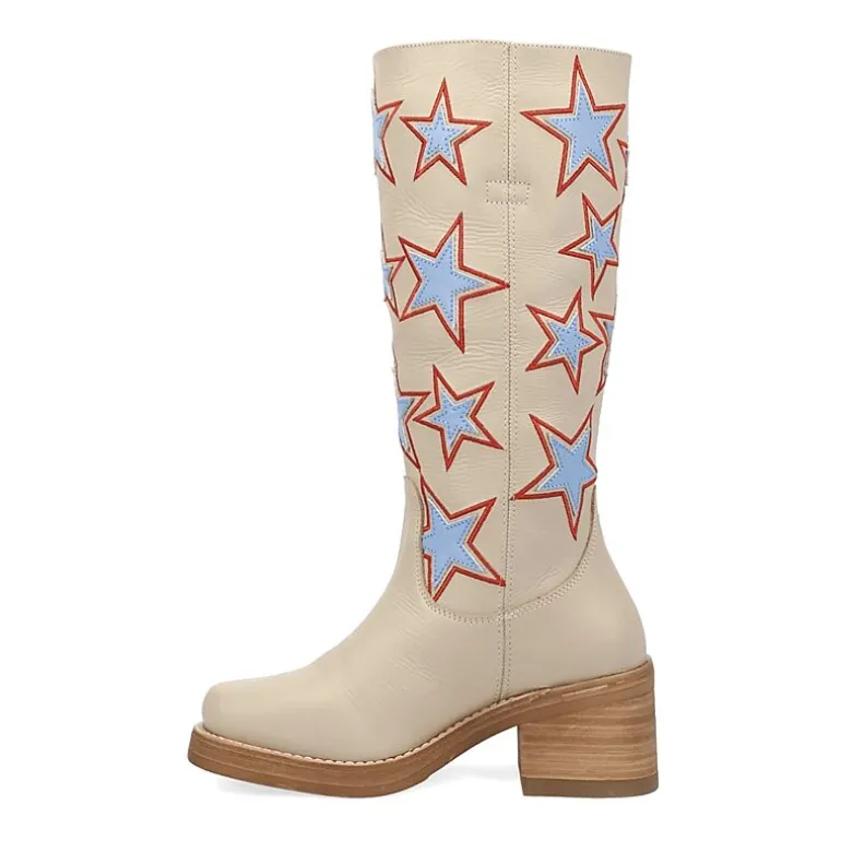 Dingo Womens American Dream Block Heel Cowboy Boots