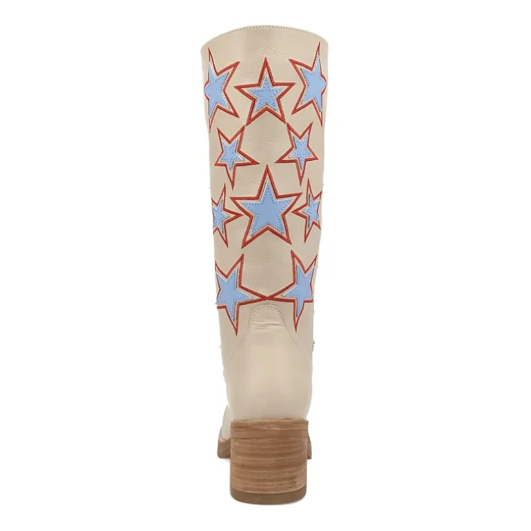 Dingo Womens American Dream Block Heel Cowboy Boots