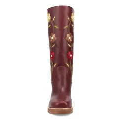 Dingo Womens Bloom Leather Boot Block Heel Cowboy Boots
