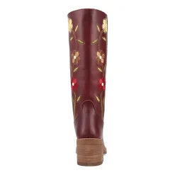 Dingo Womens Bloom Leather Boot Block Heel Cowboy Boots