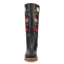 Dingo Womens Bloom Leather Boot Block Heel Cowboy Boots