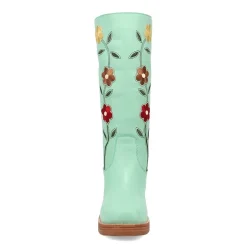 Dingo Womens Bloom Leather Boot Block Heel Cowboy Boots