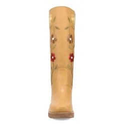 Dingo Womens Bloom Leather Boot Block Heel Cowboy Boots