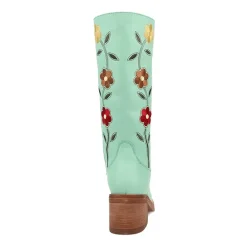 Dingo Womens Bloom Leather Boot Block Heel Cowboy Boots