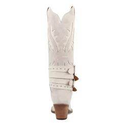 Dingo Womens Buck Wild Suede Leather Boot Block Heel Cowboy Boots