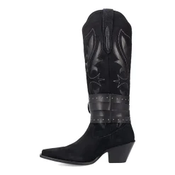 Dingo Womens Buck Wild Suede Leather Boot Block Heel Cowboy Boots