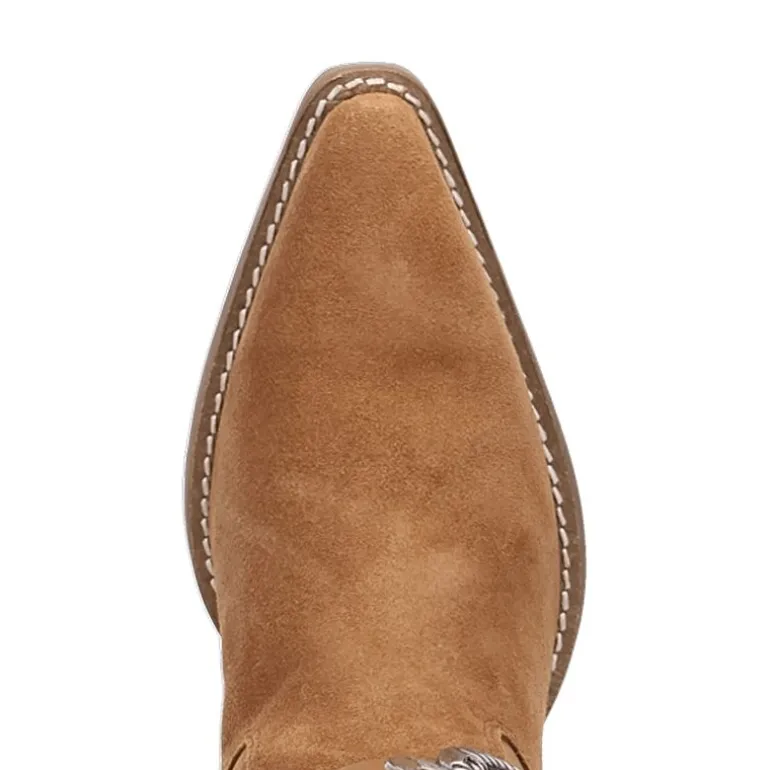 Dingo Womens Buck Wild Suede Leather Boot Block Heel Cowboy Boots