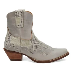 Dingo Womens Cobra Kiss Leather Bootie Block Heel Cowboy Boots