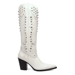 Dingo Womens Diamonds Forever Leather Boot Block Heel Cowboy Boots