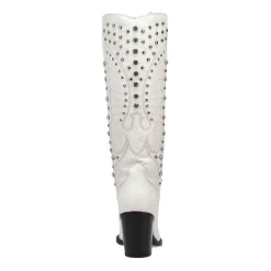 Dingo Womens Diamonds Forever Leather Boot Block Heel Cowboy Boots