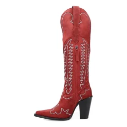 Dingo Womens Double Take Suede Leather Boot Stacked Heel Cowboy Boots