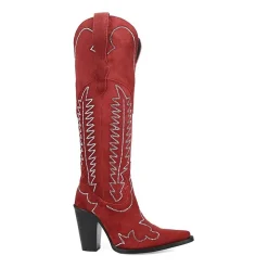 Dingo Womens Double Take Suede Leather Boot Stacked Heel Cowboy Boots