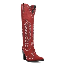 Dingo Womens Double Take Suede Leather Boot Stacked Heel Cowboy Boots