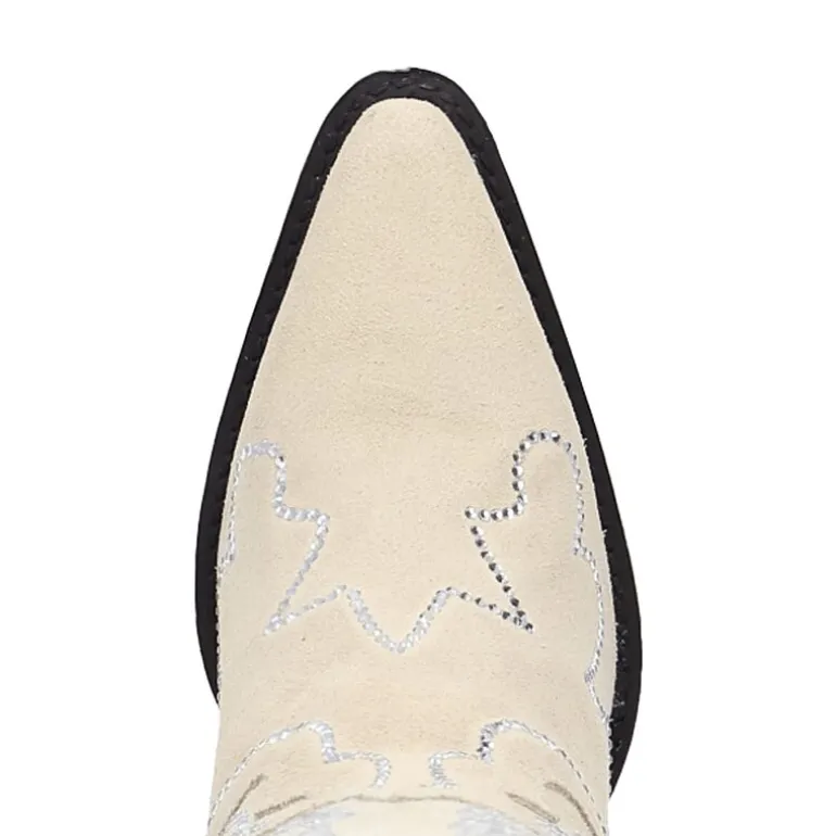 Dingo Womens Double Take Suede Leather Boot Stacked Heel Cowboy Boots