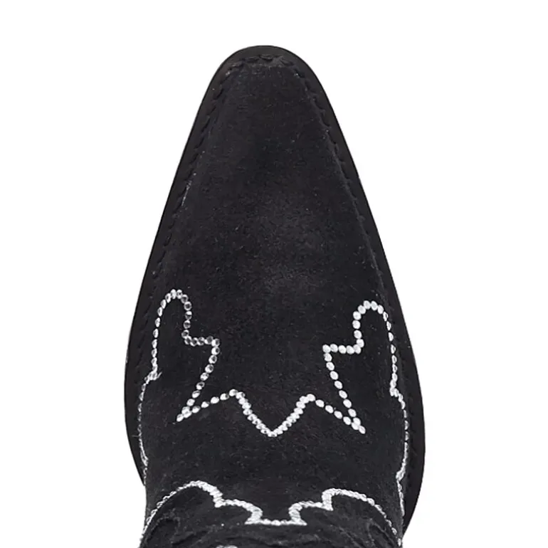 Dingo Womens Double Take Suede Leather Boot Stacked Heel Cowboy Boots