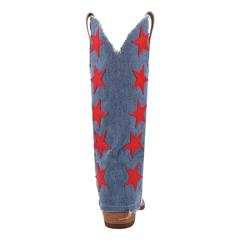 Dingo Womens Glory Days Block Heel Cowboy Boots