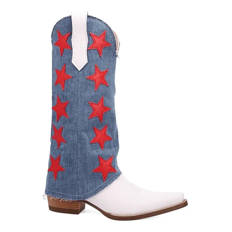 Dingo Womens Glory Days Block Heel Cowboy Boots