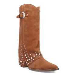 Dingo Womens Howdy Honey Suede Leather Boot Block Heel Cowboy Boots