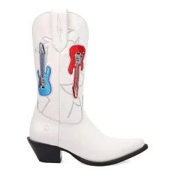 Dingo Womens Jukebox Leather Boot Block Heel Cowboy Boots