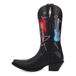 Dingo Womens Jukebox Leather Boot Block Heel Cowboy Boots