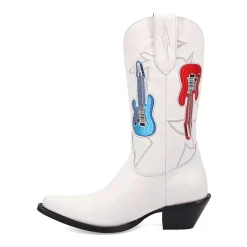 Dingo Womens Jukebox Leather Boot Block Heel Cowboy Boots