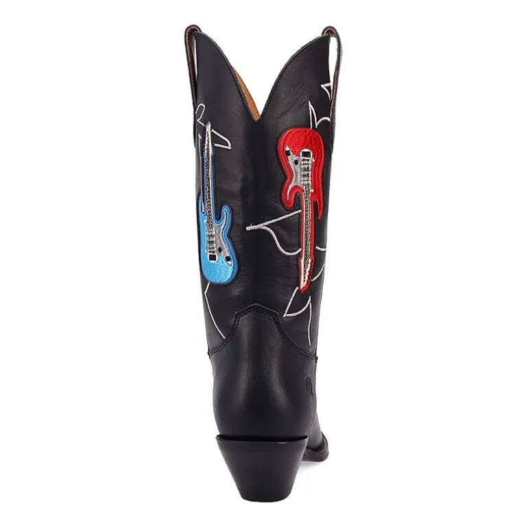 Dingo Womens Jukebox Leather Boot Block Heel Cowboy Boots