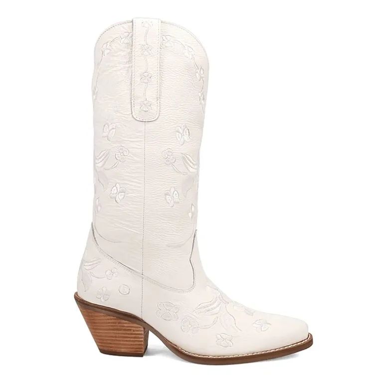 Dingo Womens Love Bug Leather Stacked Heel Cowboy Boots