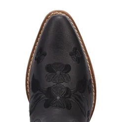 Dingo Womens Love Bug Leather Stacked Heel Cowboy Boots