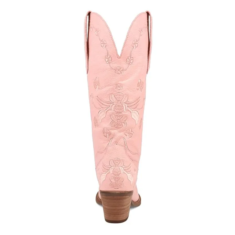 Dingo Womens Love Bug Leather Stacked Heel Cowboy Boots
