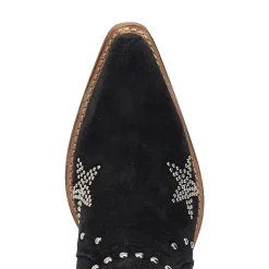 Dingo Womens Lucky Stars Suede Leather Boot Block Heel Cowboy Boots