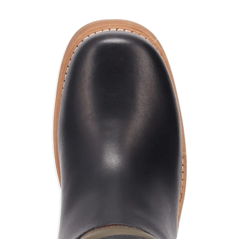 Dingo Womens Patches Leather Boot Stacked Heel Cowboy Boots