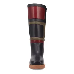 Dingo Womens Patches Leather Boot Stacked Heel Cowboy Boots